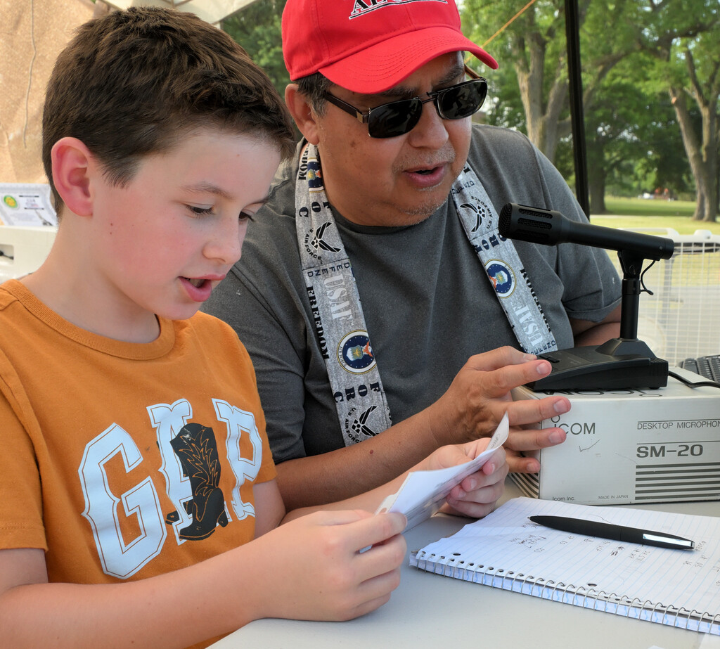 FRRL members operating radios at a club event